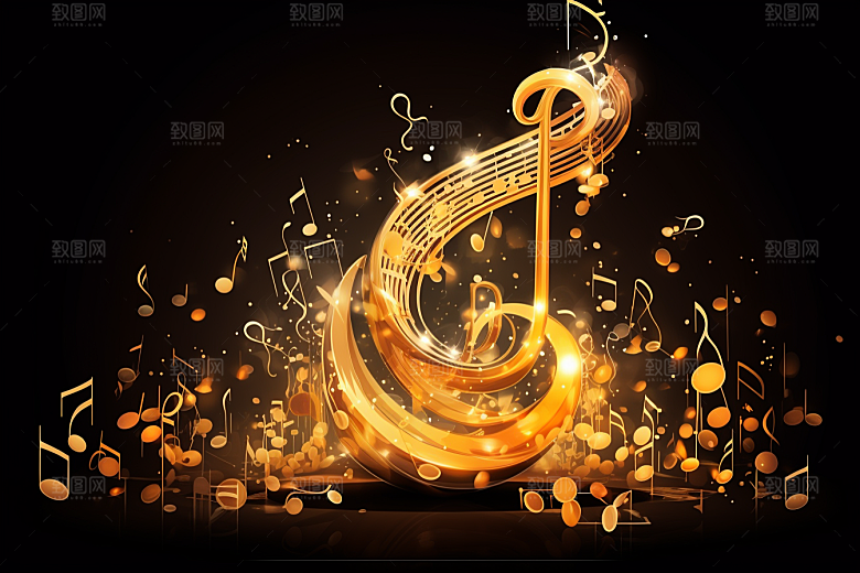 音乐音符灵动动感素材