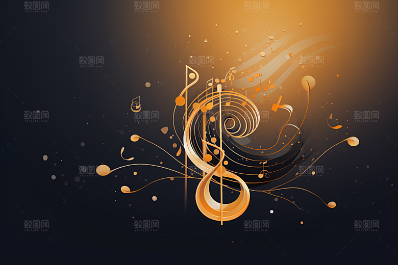 音乐音符律动跃动素材
