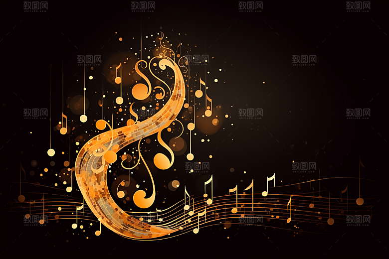 音乐音符律动灵动素材