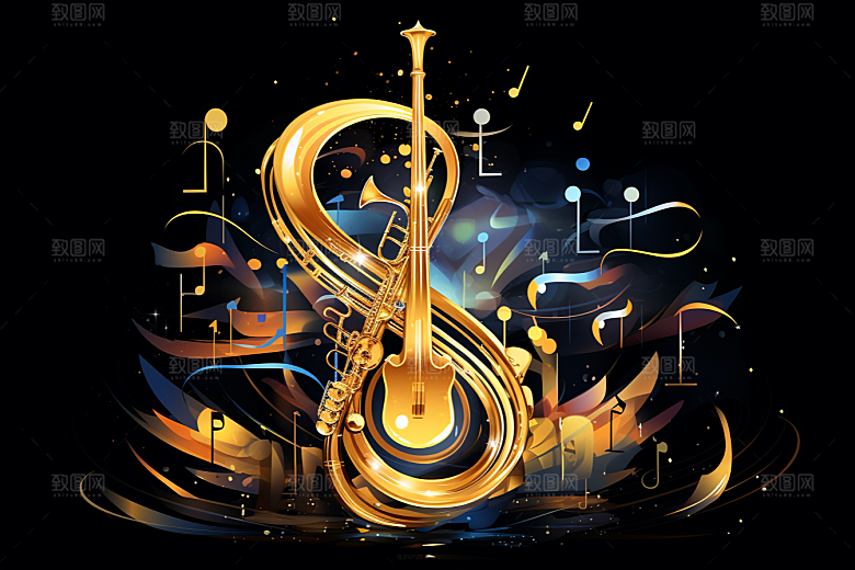 音乐音符乐符律动素材