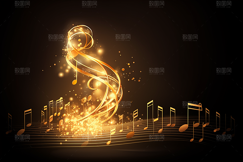 音乐音符动感旋律素材