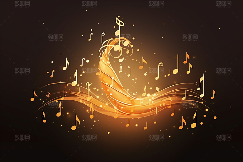 音乐音符动感高清素材