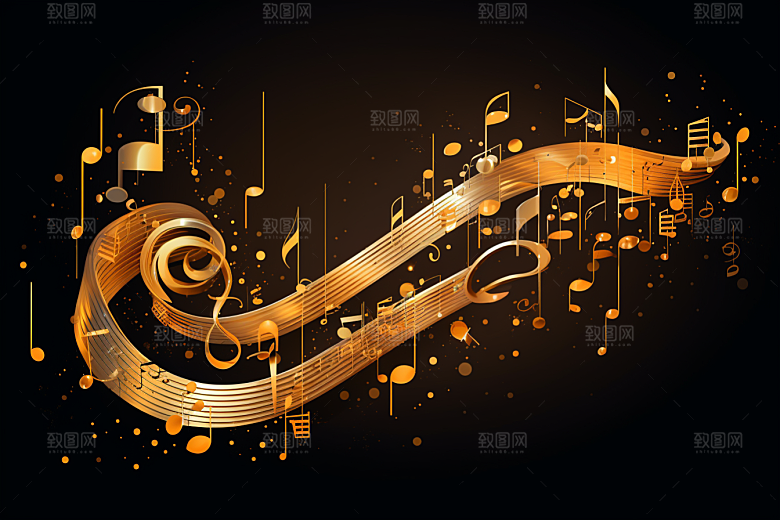 音乐音符动感律动素材