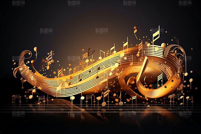 音乐音符灵动高清素材