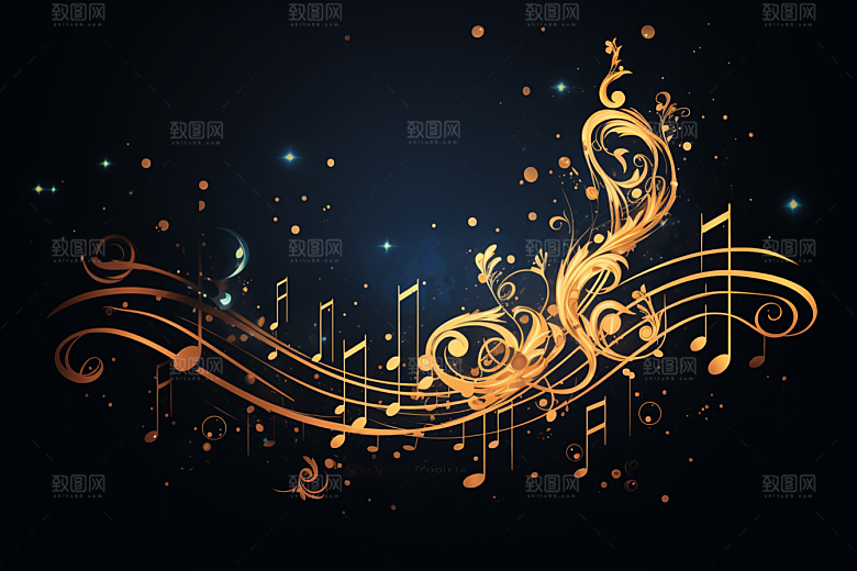 音乐音符灵动高清素材