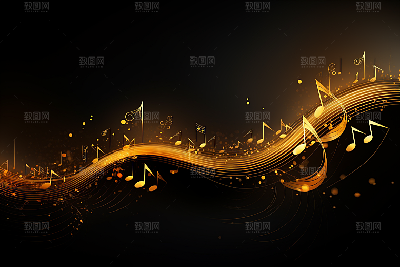 音乐音符高清旋律素材