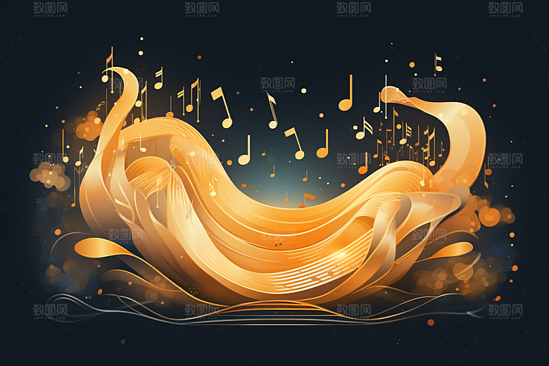 音乐音符律动乐章素材