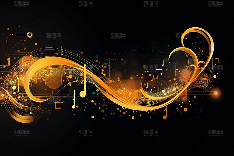 音乐音符动感乐章素材