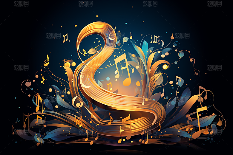 音乐音符乐符彩色素材