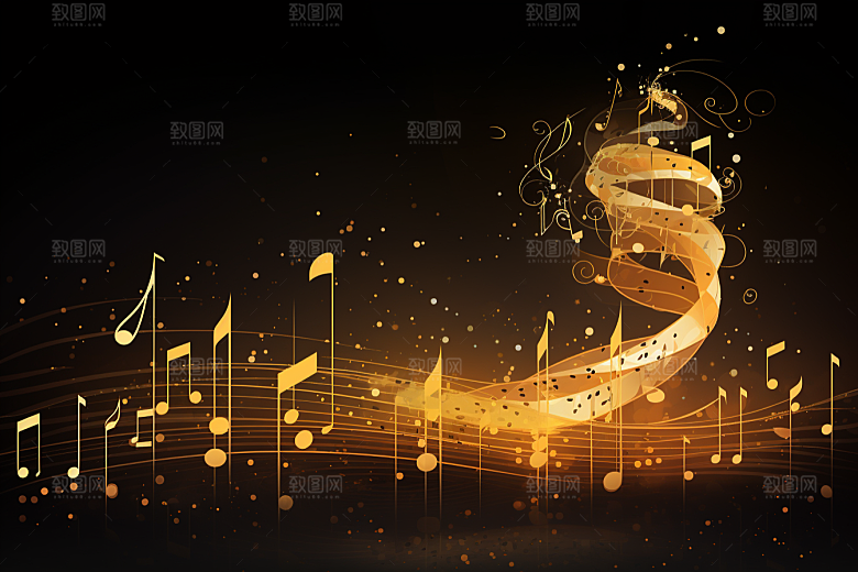 音乐音符彩色高清素材