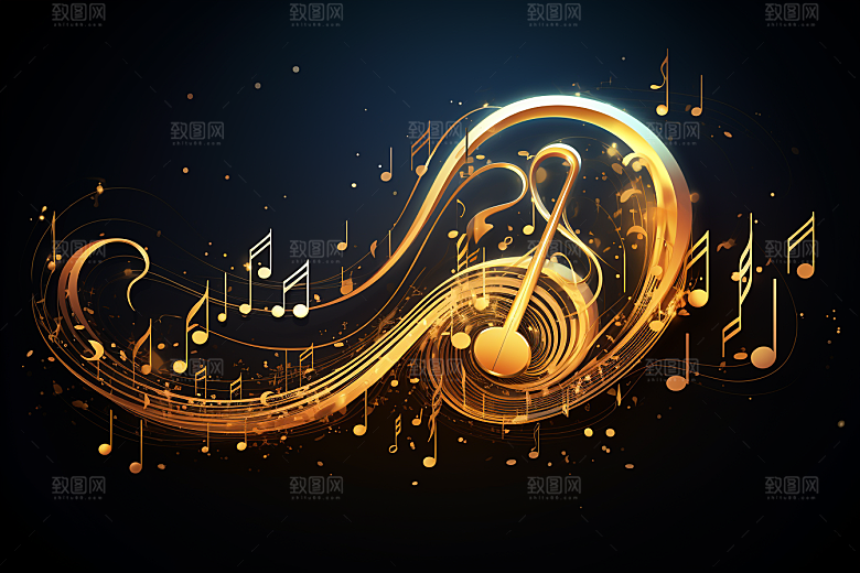 音乐音符动感灵动素材