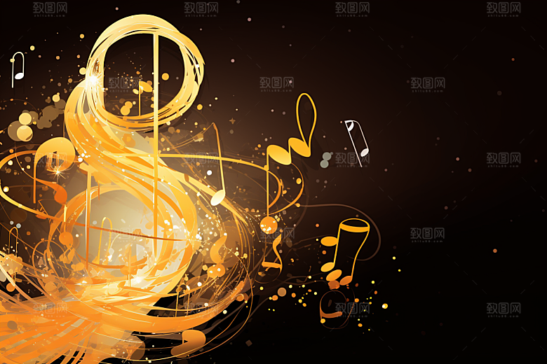 音乐音符灵动跃动素材