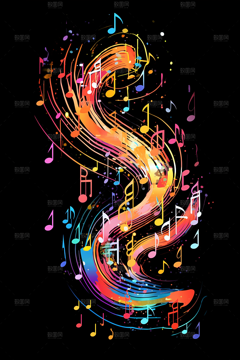 音乐音符高清旋律素材