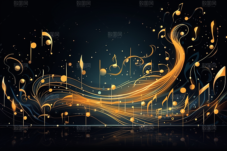 音乐音符旋律律动素材