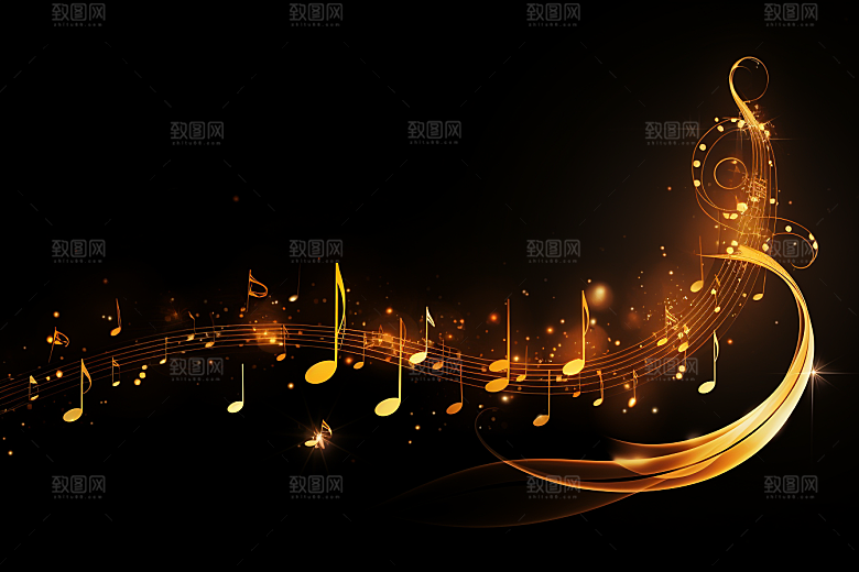 音乐音符灵动高清素材