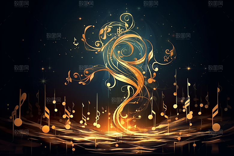 音乐音符动感律动素材