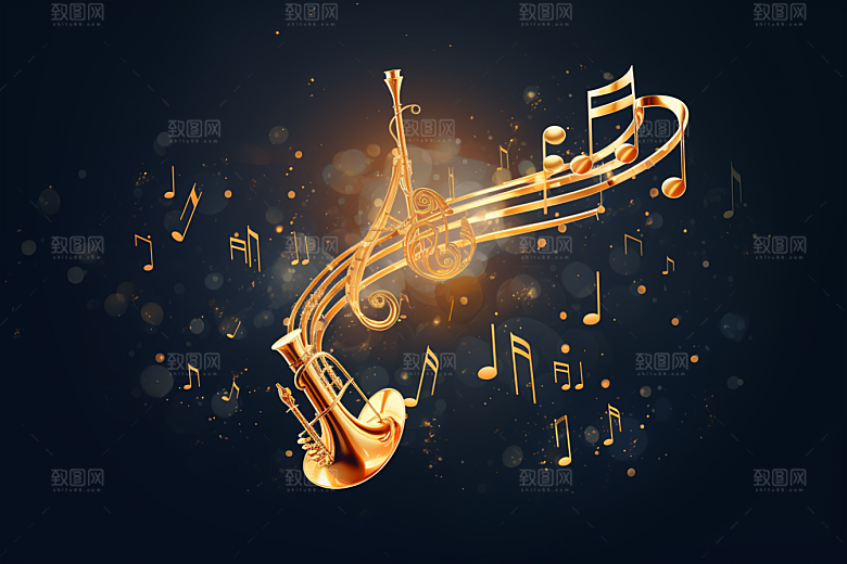音乐音符动感跃动素材
