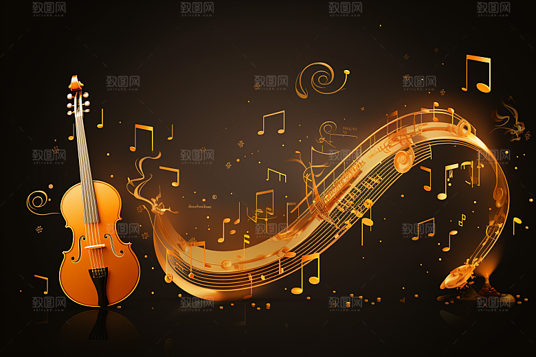 音乐音符旋律律动素材