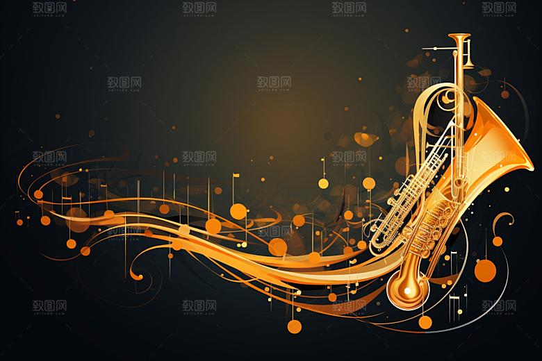 音乐音符彩色乐章素材