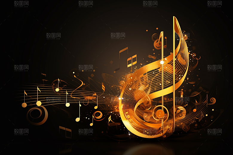 音乐音符动感律动素材