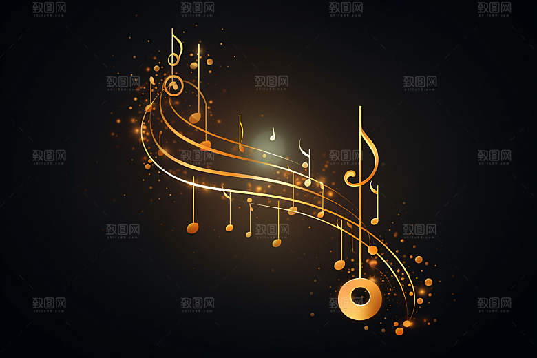 音乐音符律动高清素材