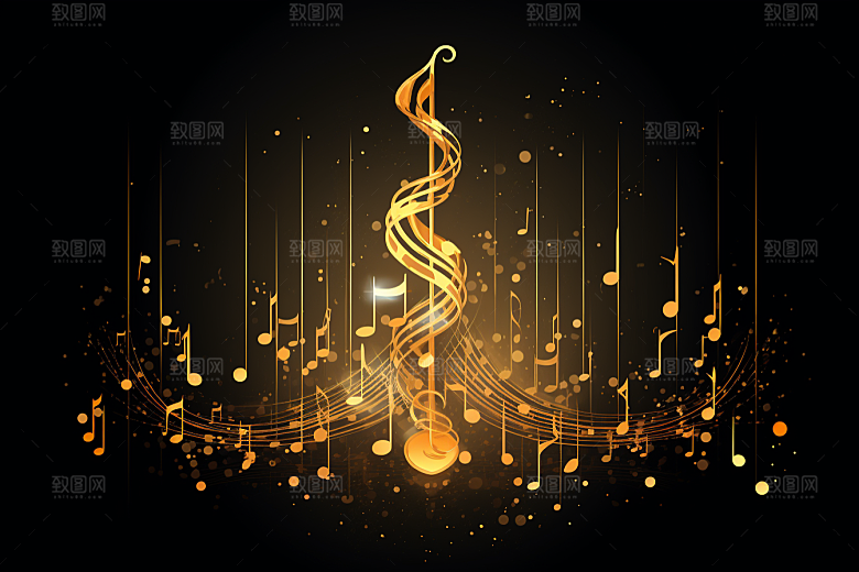 音乐音符旋律动感素材