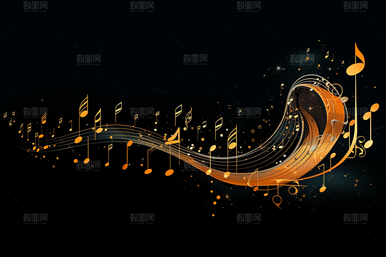 音乐音符动感乐章素材