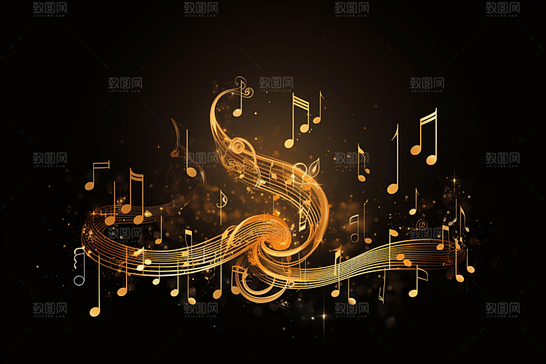 音乐音符律动灵动素材