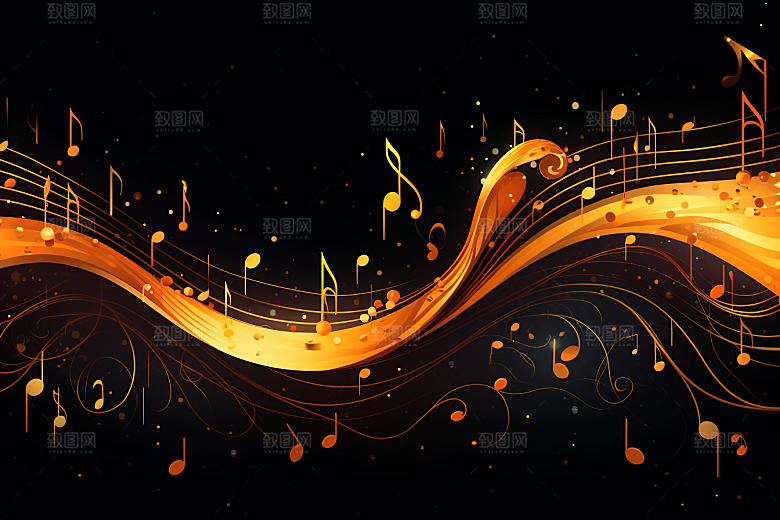 音乐音符乐符旋律素材