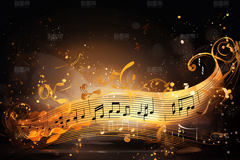 音乐音符高清旋律素材