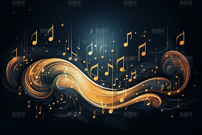 音乐音符灵动动感素材