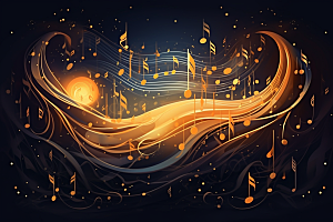 音乐音符高清律动素材