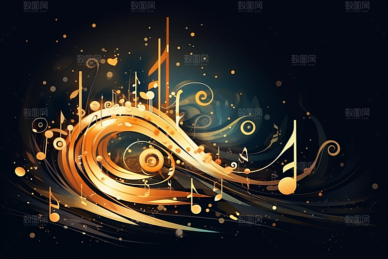 音乐音符高清彩色素材