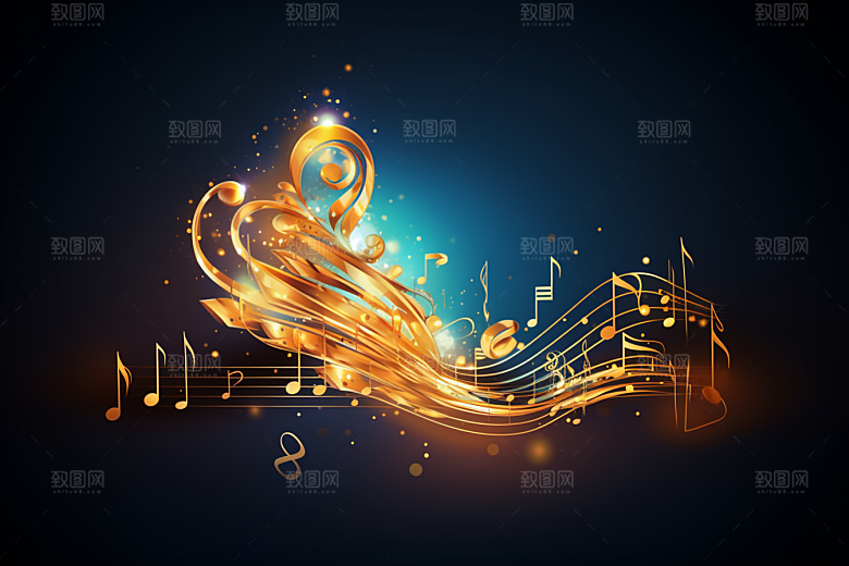 音乐音符律动灵动素材