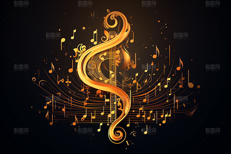 音乐音符律动灵动素材