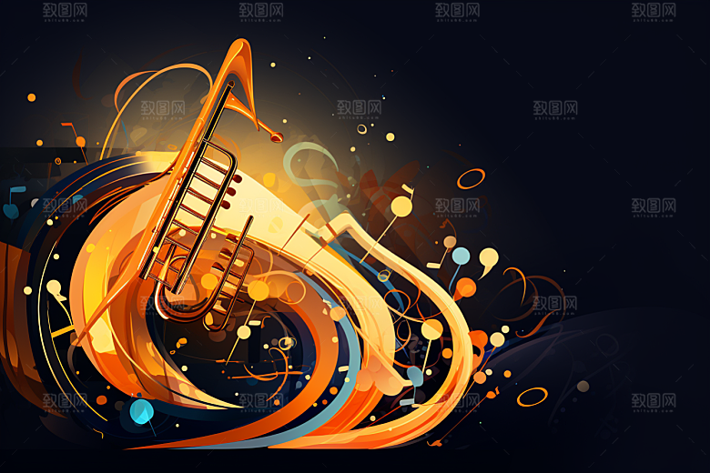 音乐音符律动灵动素材