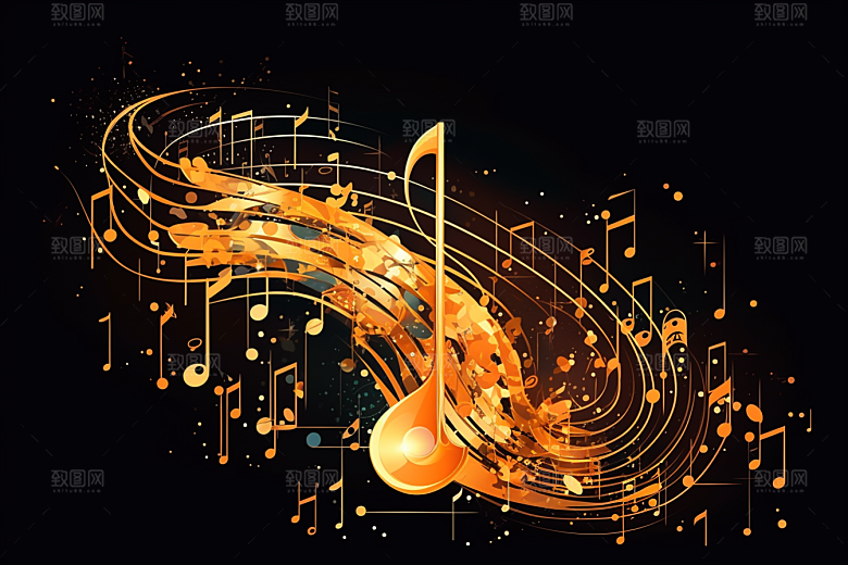 音乐音符高清乐章素材