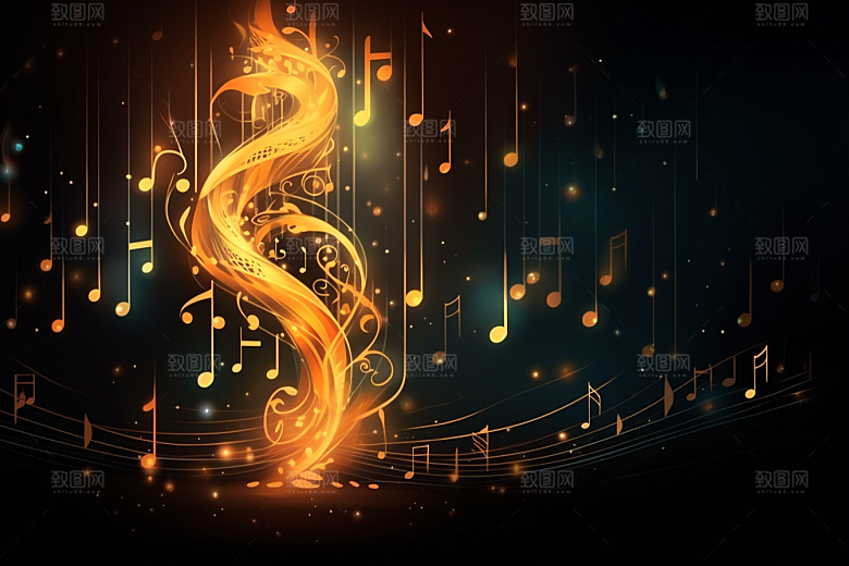 音乐音符旋律律动素材