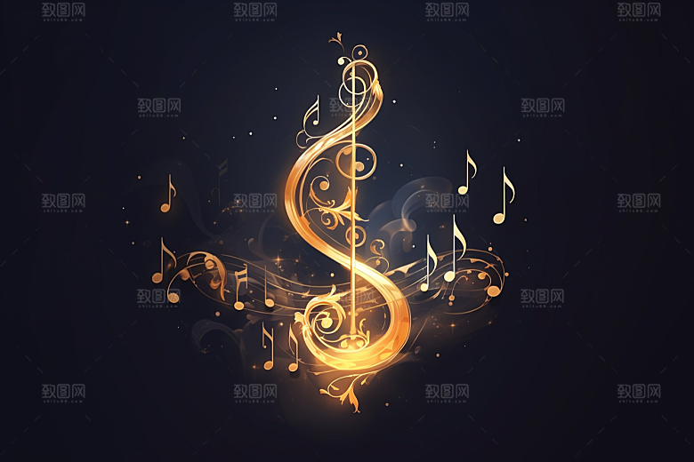 音乐音符旋律动感素材