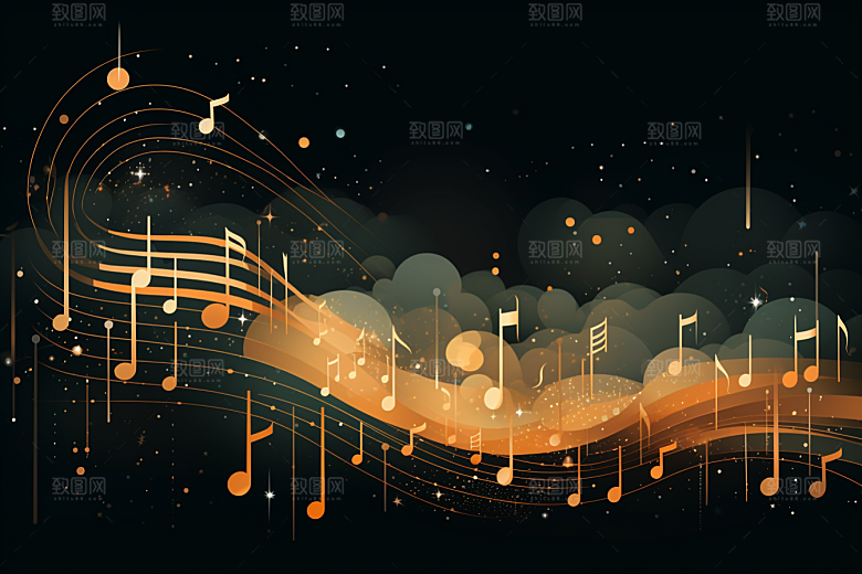 音乐音符高清灵动素材
