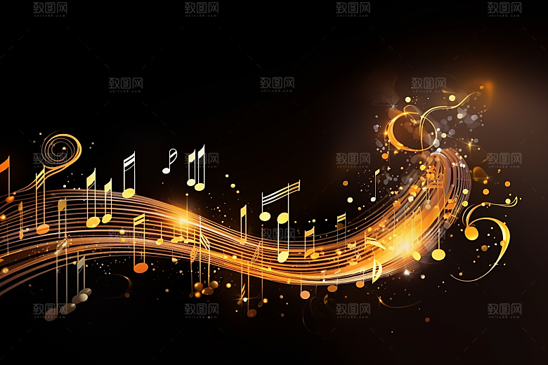 音乐音符动感灵动素材
