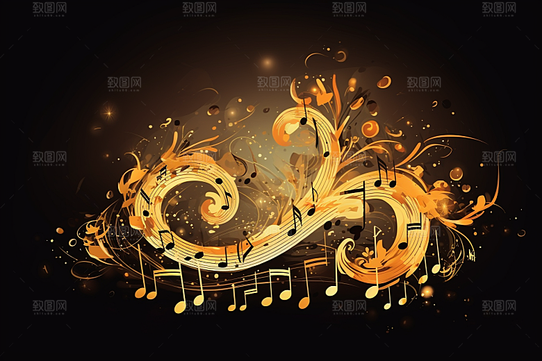 音乐音符彩色高清素材