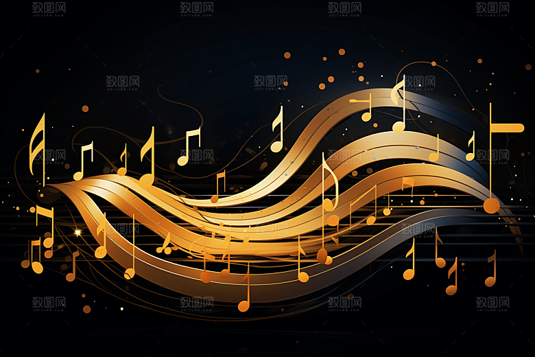 音乐音符跃动乐符素材