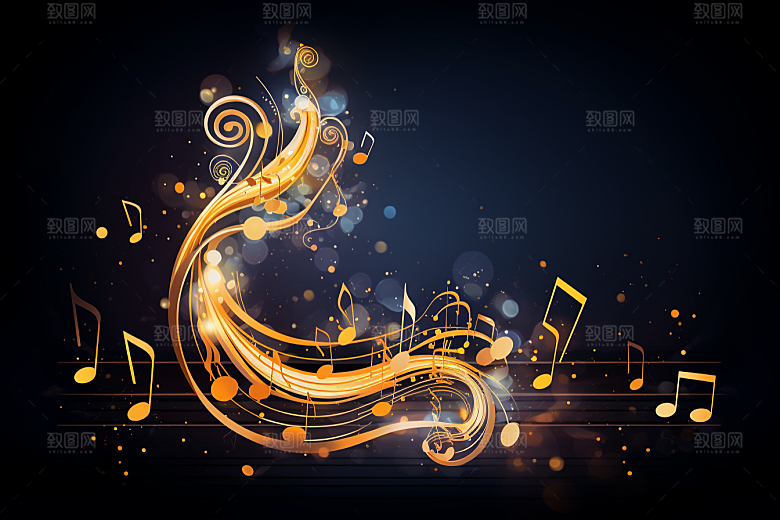 音乐音符乐符彩色素材