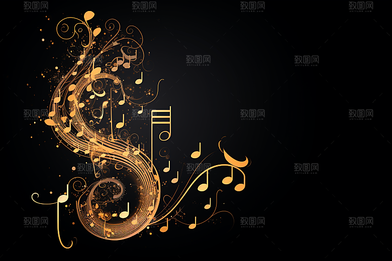 音乐音符高清律动素材