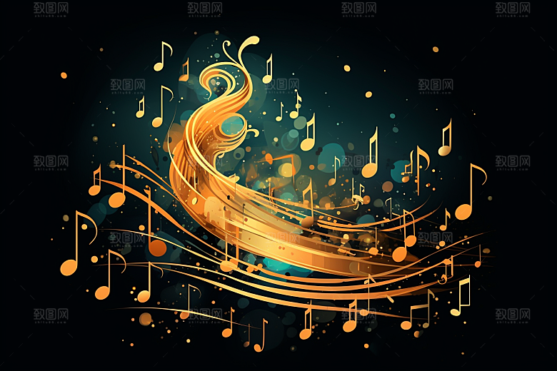 音乐音符旋律动感素材