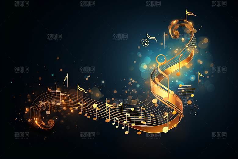 音乐音符旋律动感素材