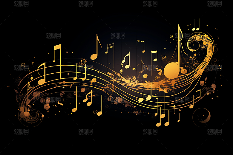 音乐音符跃动动感素材