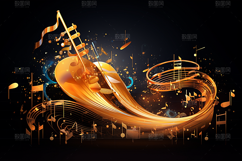 音乐音符灵动乐符素材