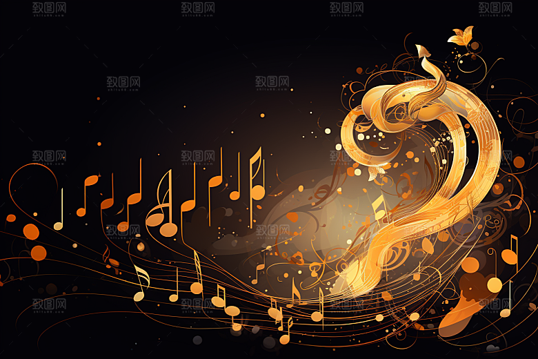 音乐音符乐章律动素材